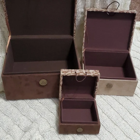 Dennis Basso Home decorative storage boxes set of 3 Storage & Organization